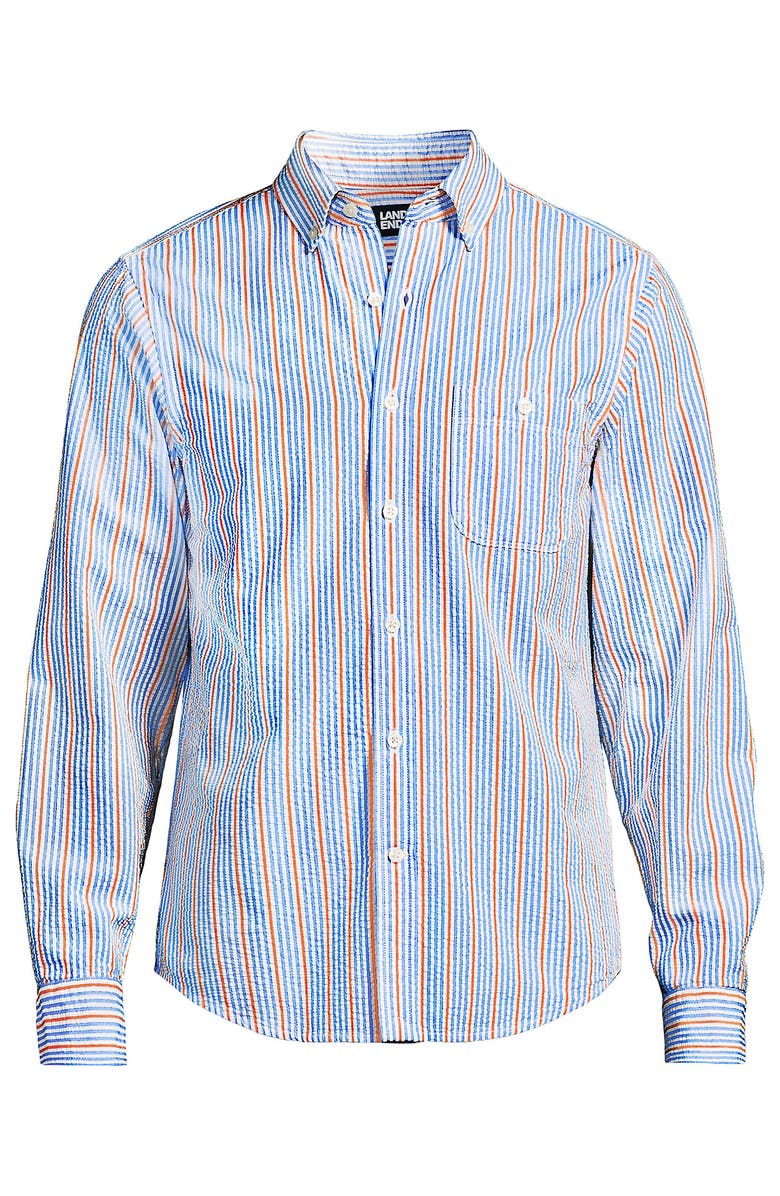 Lands' End Long Sleeve Seersucker Shirt, Alternate, color, 