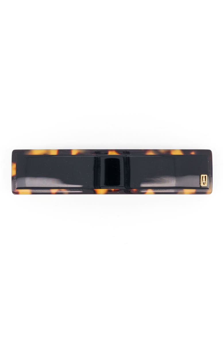 Alexandre de Paris Notre Dame Acetate Barette, Main, color, Black Tortoiseshell
