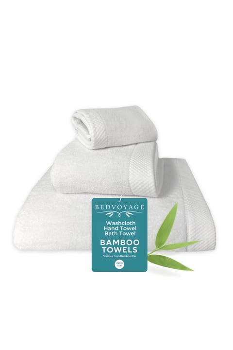 Luxury Viscose Odor 
Mildew Resistant Towel Collection, 3pc Set