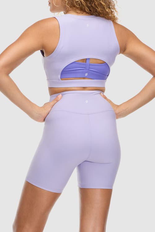 Peloton Cadent Super Crop Cutout Tank In Purple
