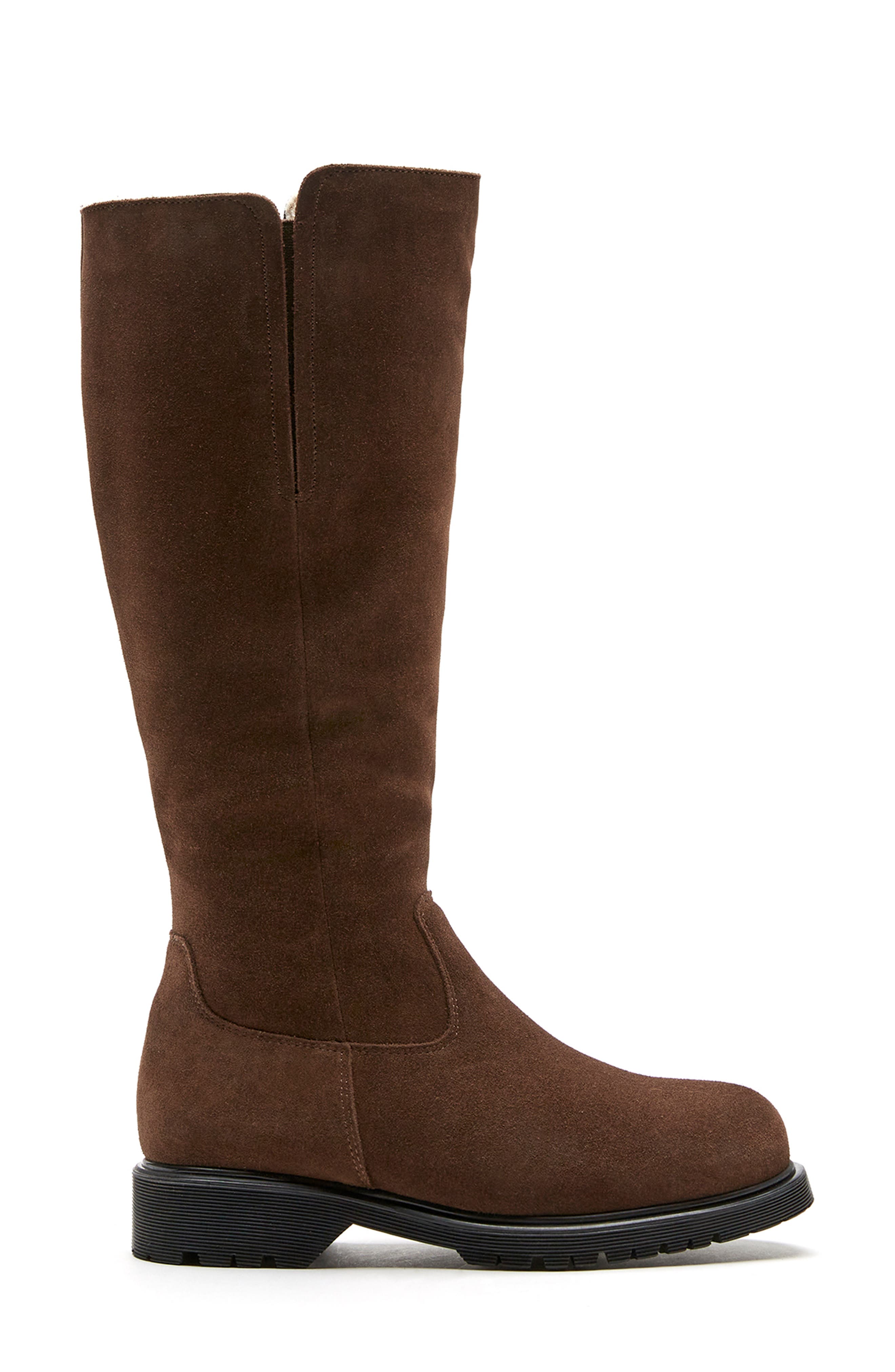 Helene City Dry™ Genuine Shearling Waterproof Boot, Alternate, color, BRUNETTE SUEDE