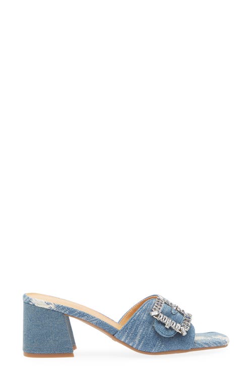 Shop Nine West Geanila Slide Sandal In Light Blue