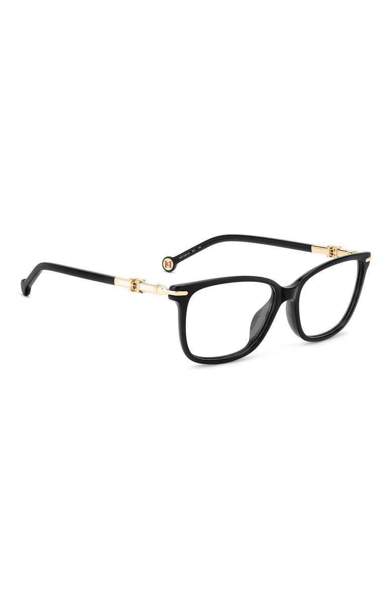 54mm Square Reading Glasses, Alternate, color, BLACK