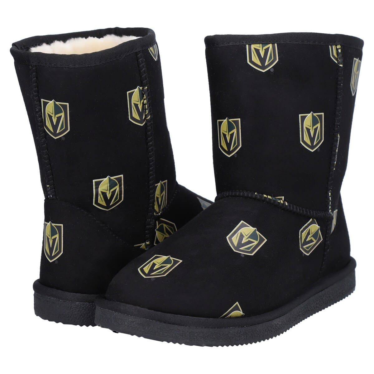 CUCE Women's Cuce Black Vegas Golden Knights Allover Logo Boots, Main, color, 