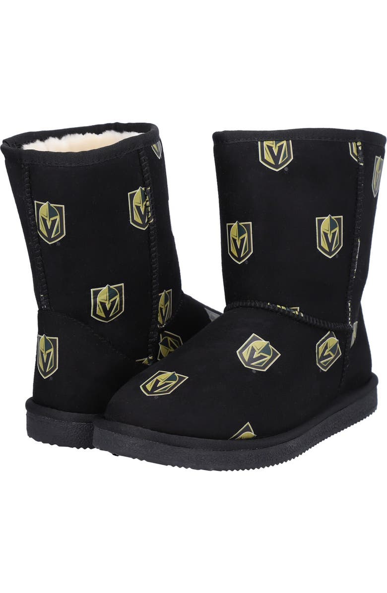CUCE Women's Cuce Black Vegas Golden Knights Allover Logo Boots, Main, color,