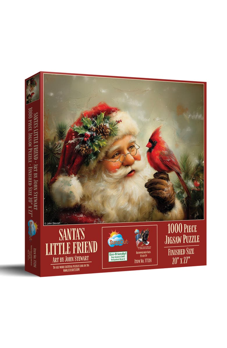 Sunsout Santas Little Friend 1000 piece Jigsaw Puzzle for Adults, Main, color, Multicolor