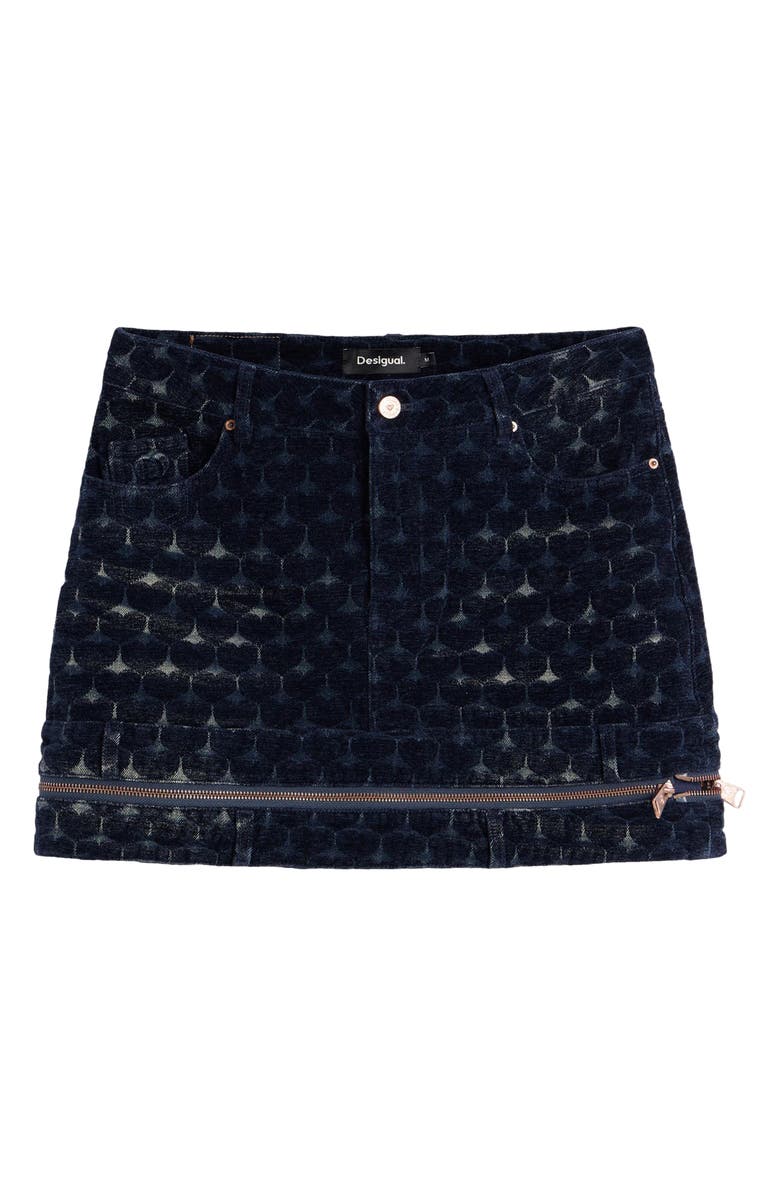 Desigual Denim Miniskirt, Alternate, color, Dark Blue