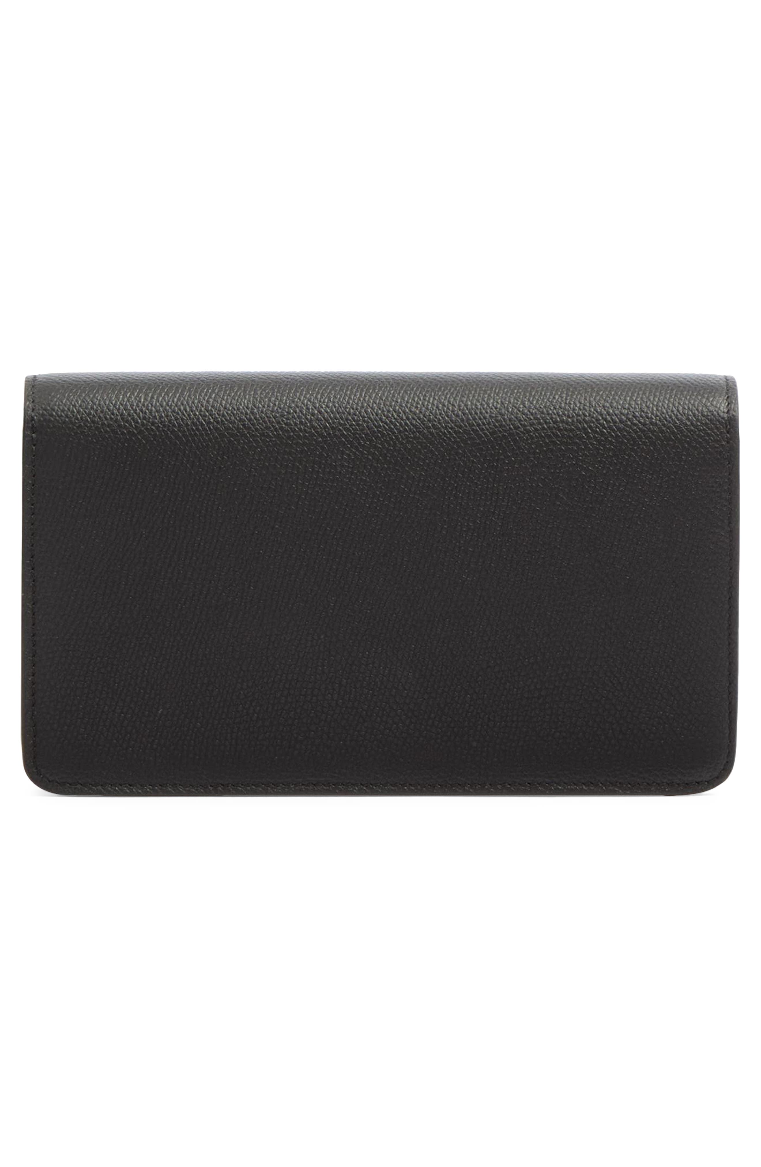 Valentino Garavani Mini VLOGO Leather Shoulder Bag, Alternate, color, Black