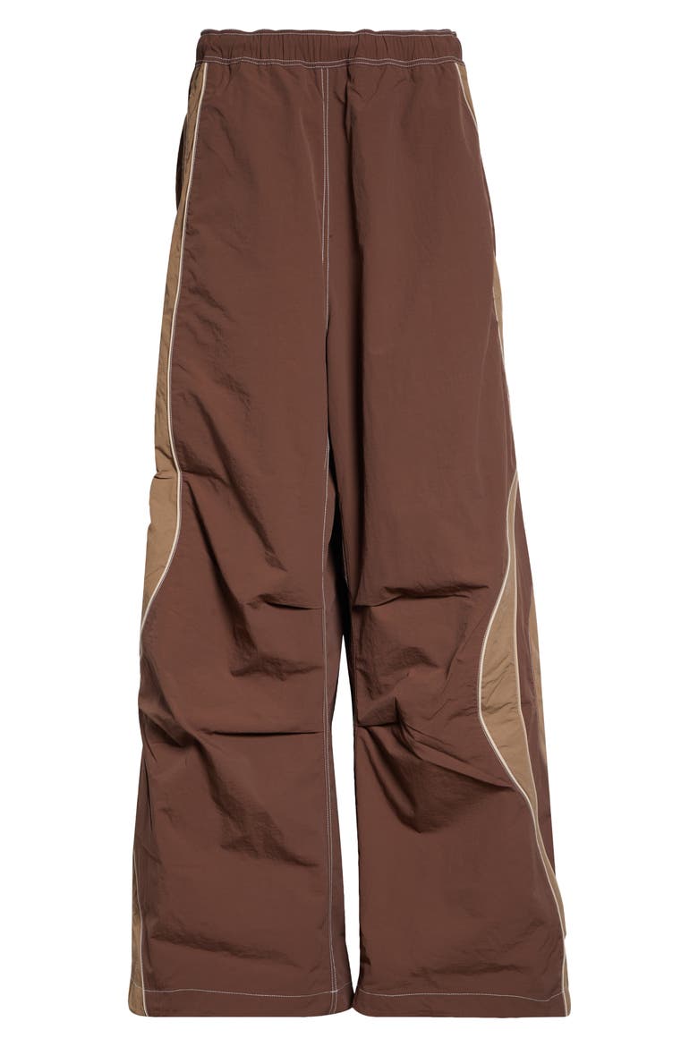 Gender Inclusive UFO Nylon Wide Leg Track Pants, Alternate, color, BROWN