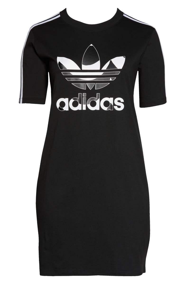 adidas Originals Trefoil Logo T-Shirt Dress, Alternate, color, 