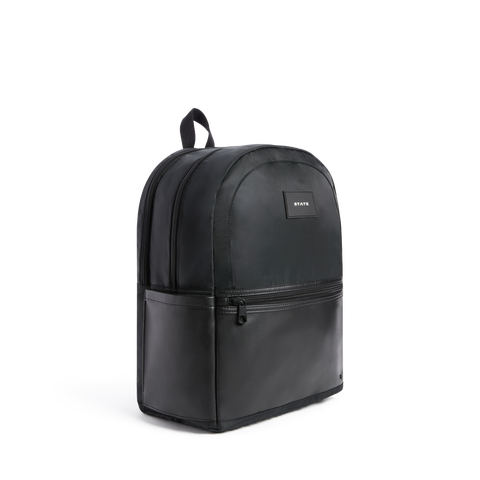 Evans Double Pocket Black Backpack