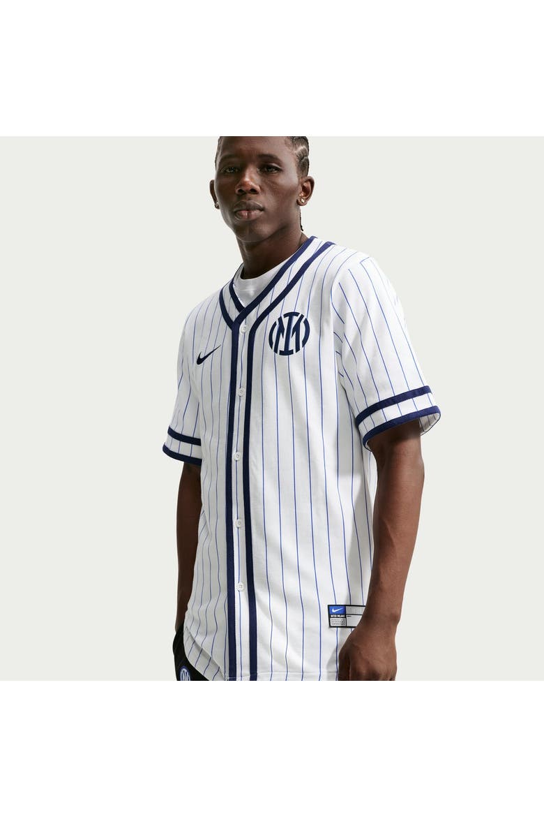 Men's Nike White Inter Milan Club Baseball Jersey, Alternate, color, White