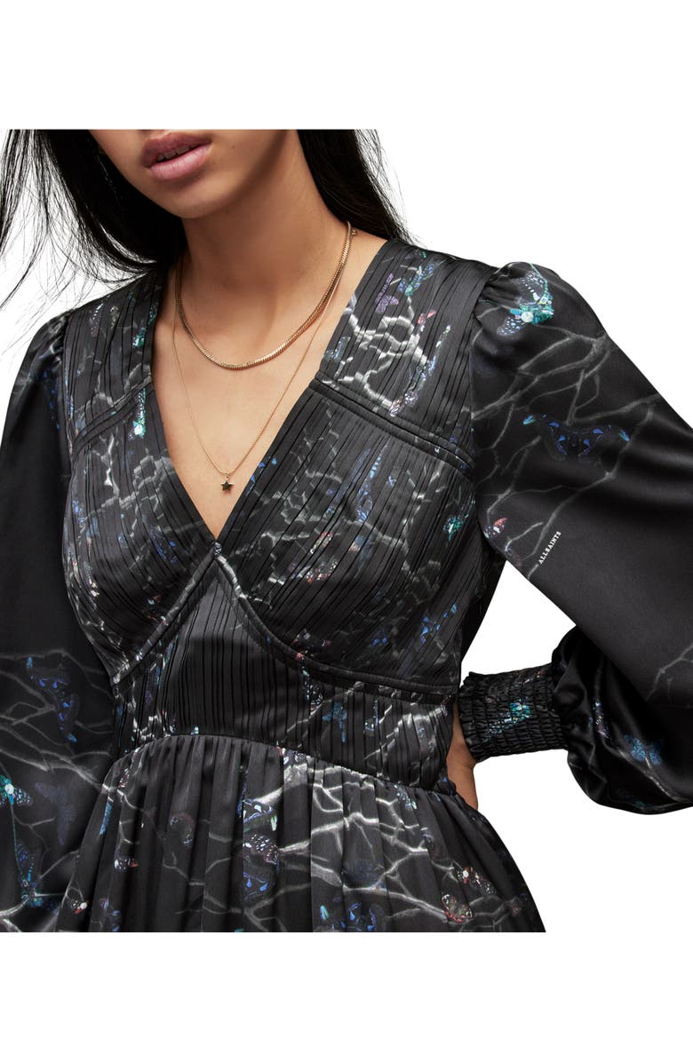 AllSaints Esta Angelica Print Long Sleeve Dress, Alternate, color, 
