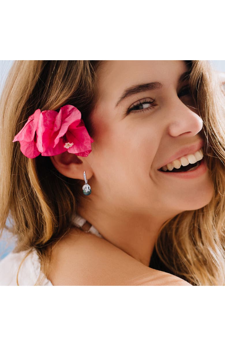 Julianna B. Pearl 
Diamond Leverback Earrings 14k, Alternate, color, 