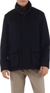 GORSKI Men's Jacket Crafted from Loro Piana Wool with Detachable Genuine Shearling Collar