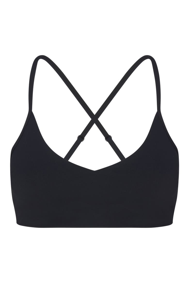 Isla Low Impact Sports Bra, Alternate, color, BLACK