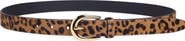 Favorite Daughter Favorite Leopard Print Skinny Calf Hair Belt