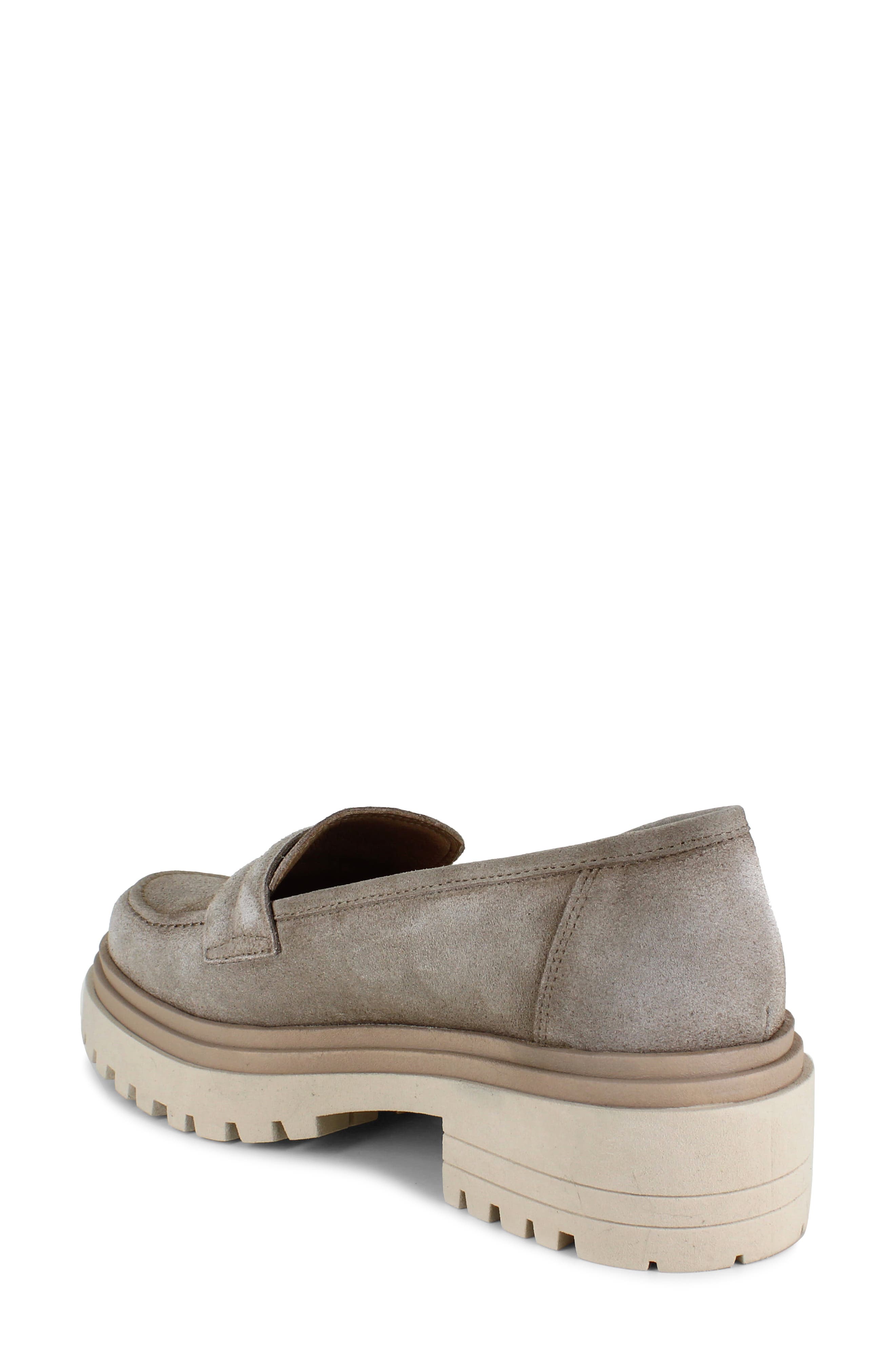 National Comfort Rosalia Water Resistant Suede Lug Sole Loafer, Alternate, color, Sanse