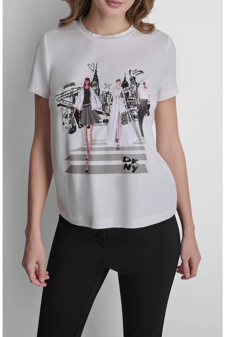 NYC Icons Cotton Blend Graphic T-Shirt, Main, color, WHITE