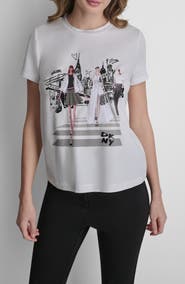 DKNY NYC Icons Cotton Blend Graphic T-Shirt