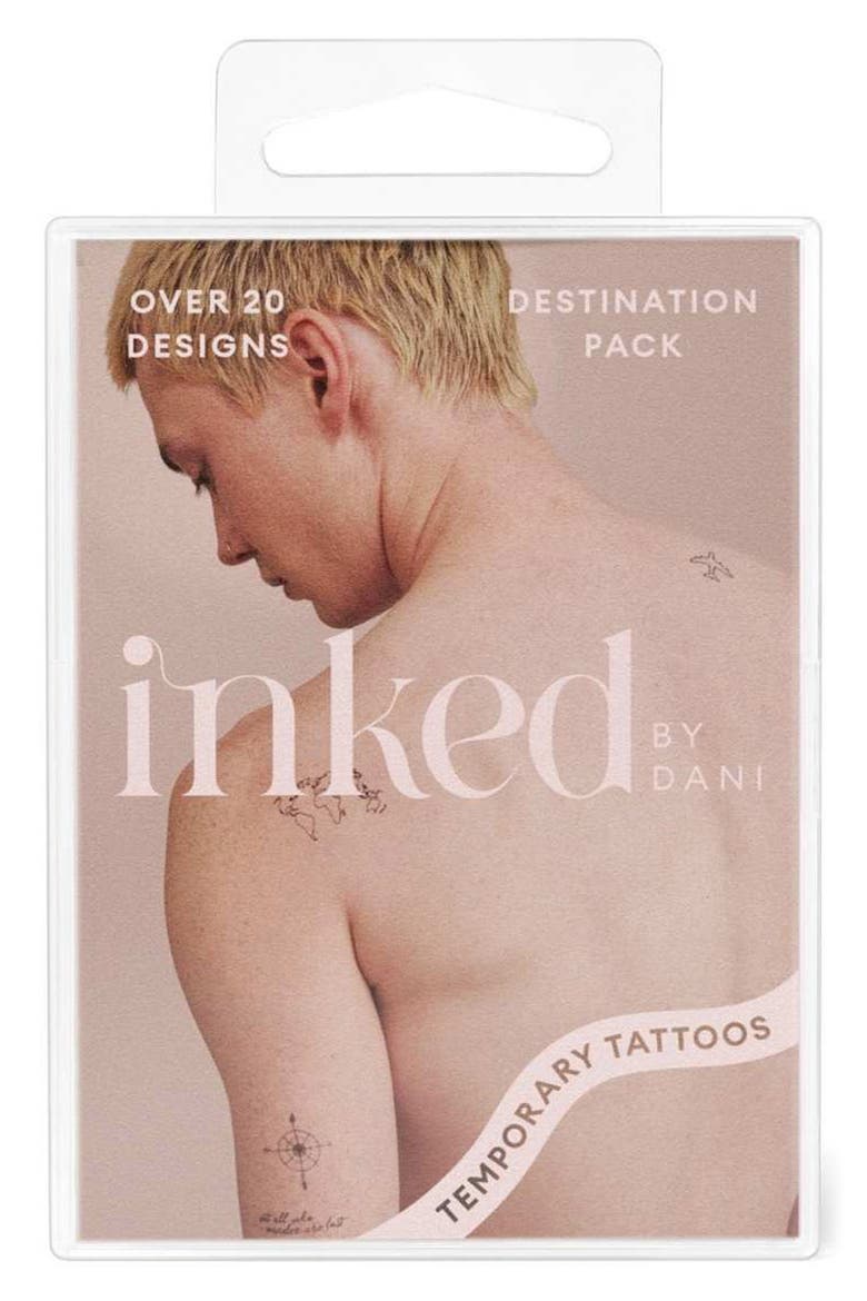 Destination Temporary Tattoos, Alternate, color, BLACK