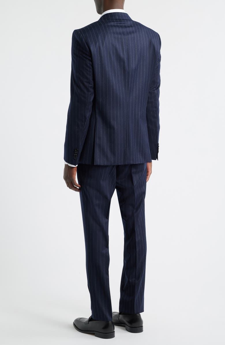 BOSS Huge Slim Fit Navy Pinstripe Wool Suit, Alternate, color, Dark Blue