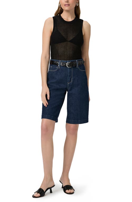 PAIGE PAIGE MINTHARA SEMISHEER OPEN STITCH COTTON TANK 