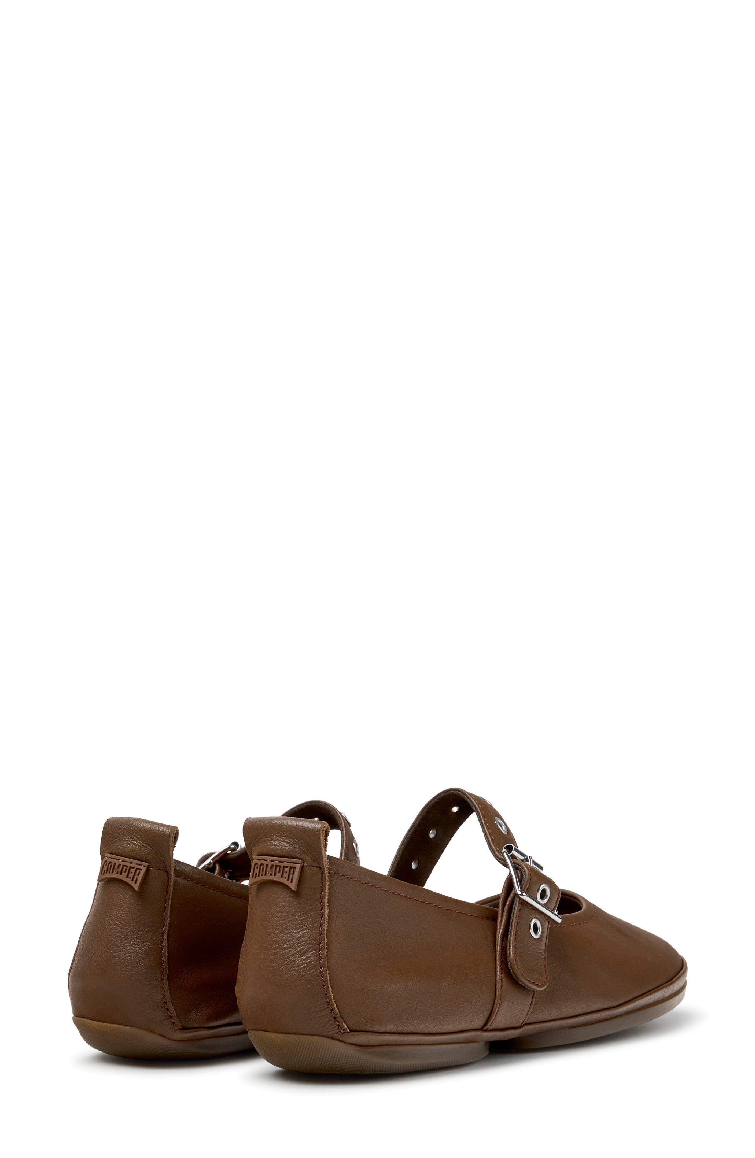 Right Nina Ballerina Flat, Alternate, color, MEDIUM BROWN