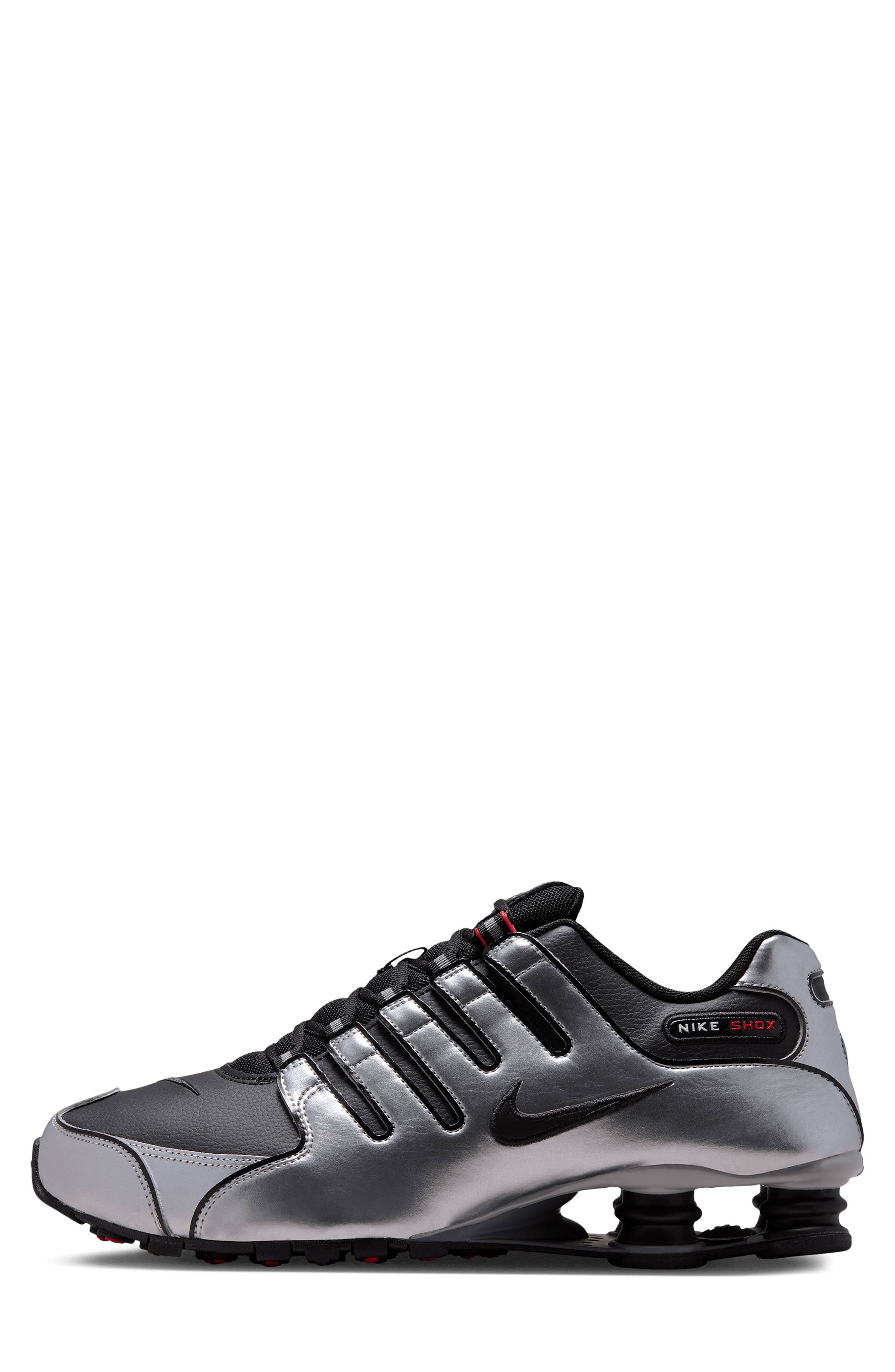 Shox NZ Running Shoe, Alternate, color, BLACK/ SILVER/ RED/ BLACK