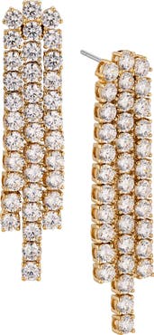 Nadri Tennis Cubic Zirconia Linear Drop Earrings