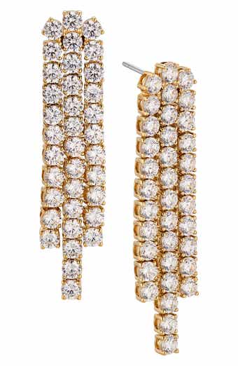 Nadri Tennis Cubic Zirconia Linear Drop Earrings