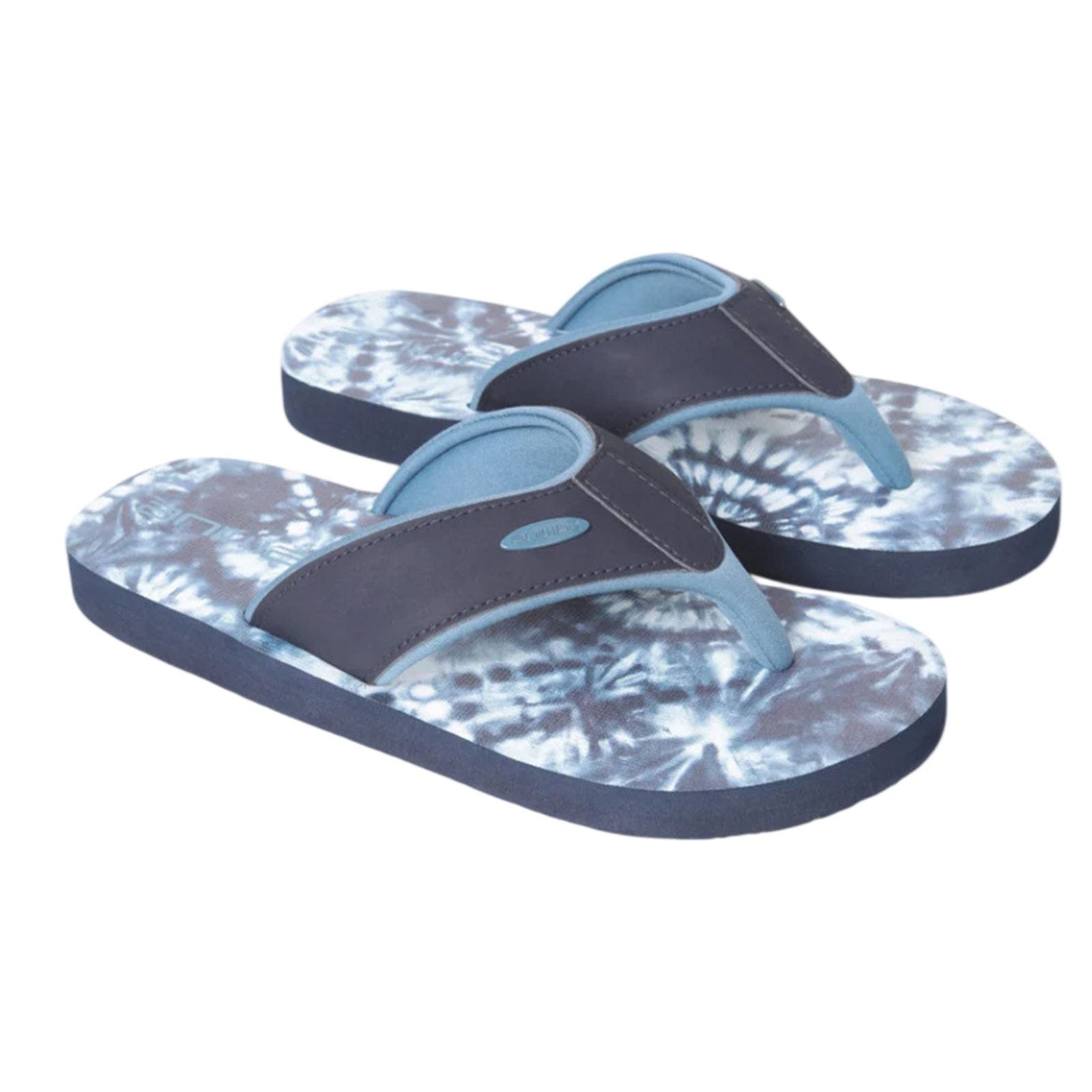 Swish Tie Dye Flip Flops, Main, color, Bright Blue