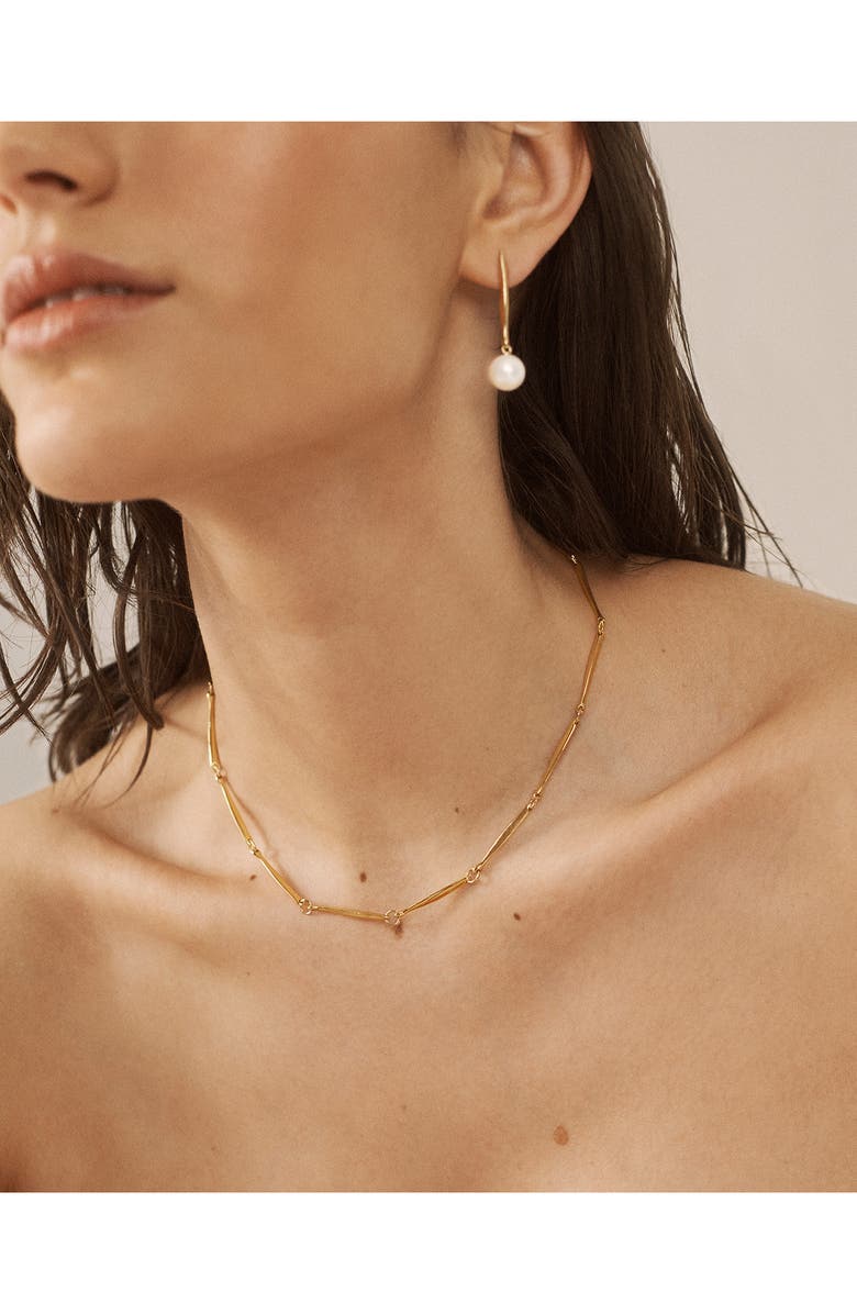 Monica Vinader Nura Link Necklace, Alternate, color, 18Ct Gold Vermeil/ Silver