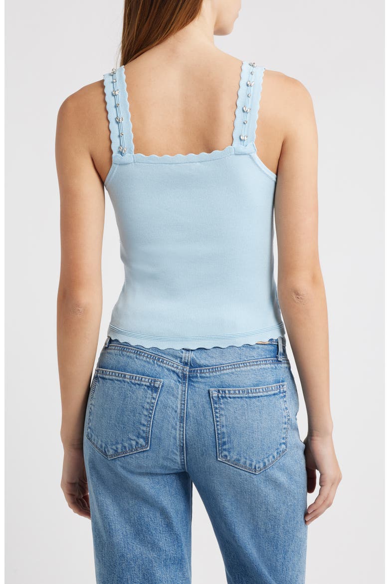 Embellished Knit Camisole, Alternate, color, BLUE