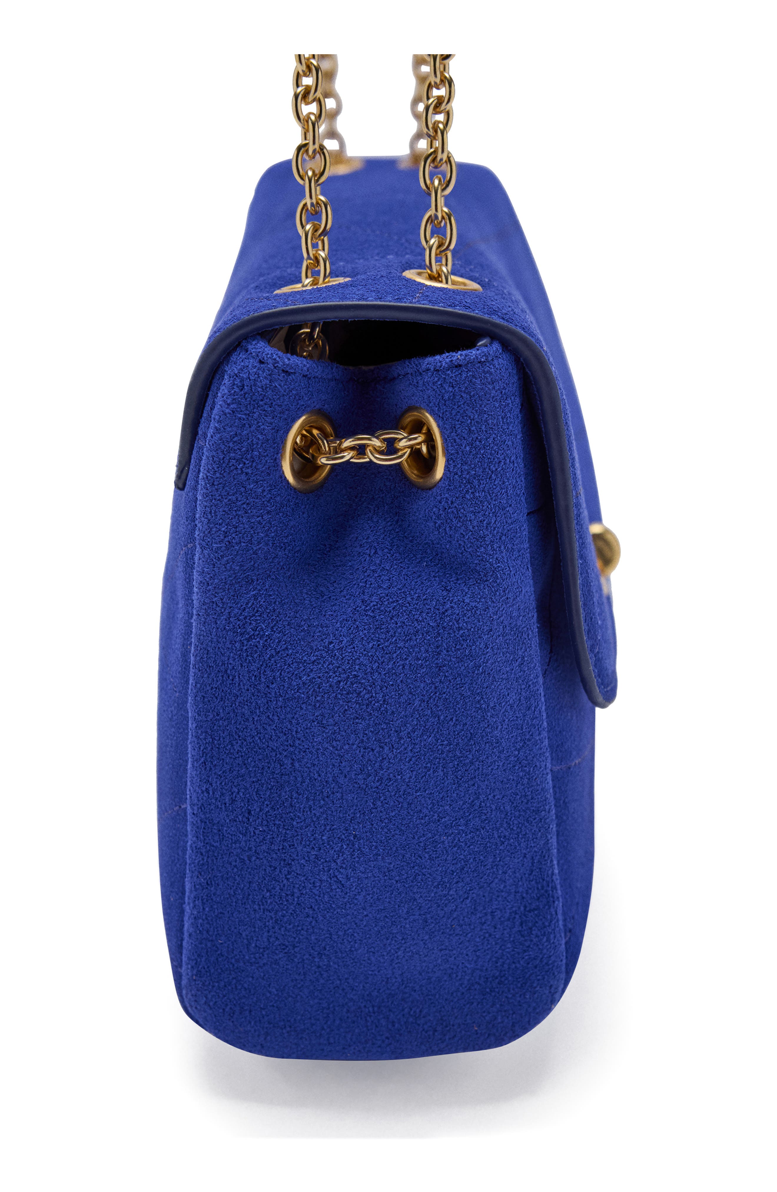 Montes Quilted Leather Shoulder Bag, Alternate, color, VIBRANT BLUE