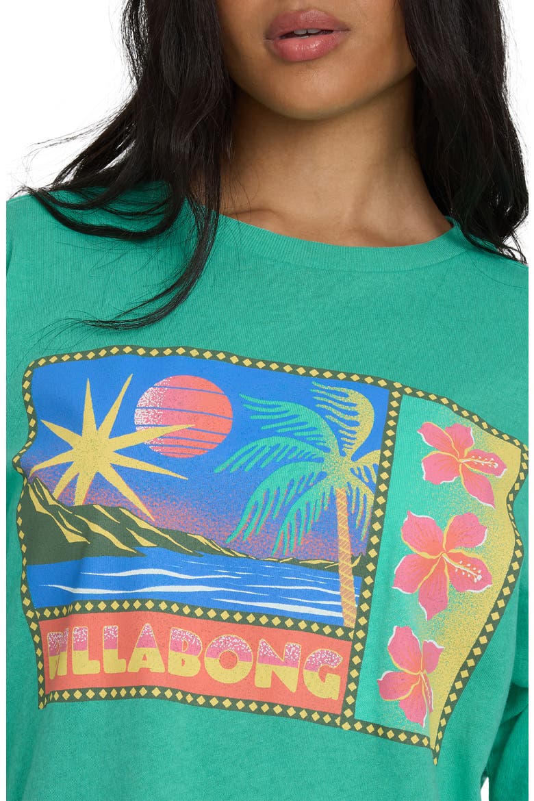 Summer Heat Cotton Graphic T-Shirt, Alternate, color, GREEN TROPICS