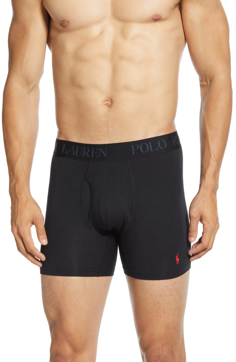 Polo Ralph Lauren 4D 3-Pack Cotton & Modal Boxer Briefs, Alternate, color,