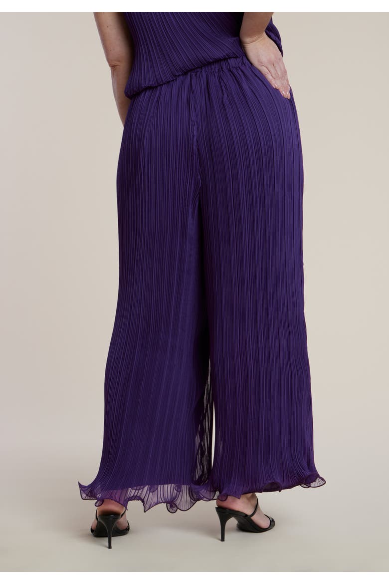 Wire Hem Plissé Pant, Alternate, color, GRAPE ROYALE