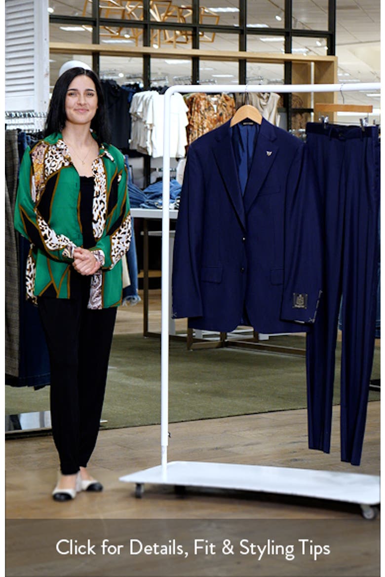 Honey Way Regular Fit Super 150s Navy Wool Suit video