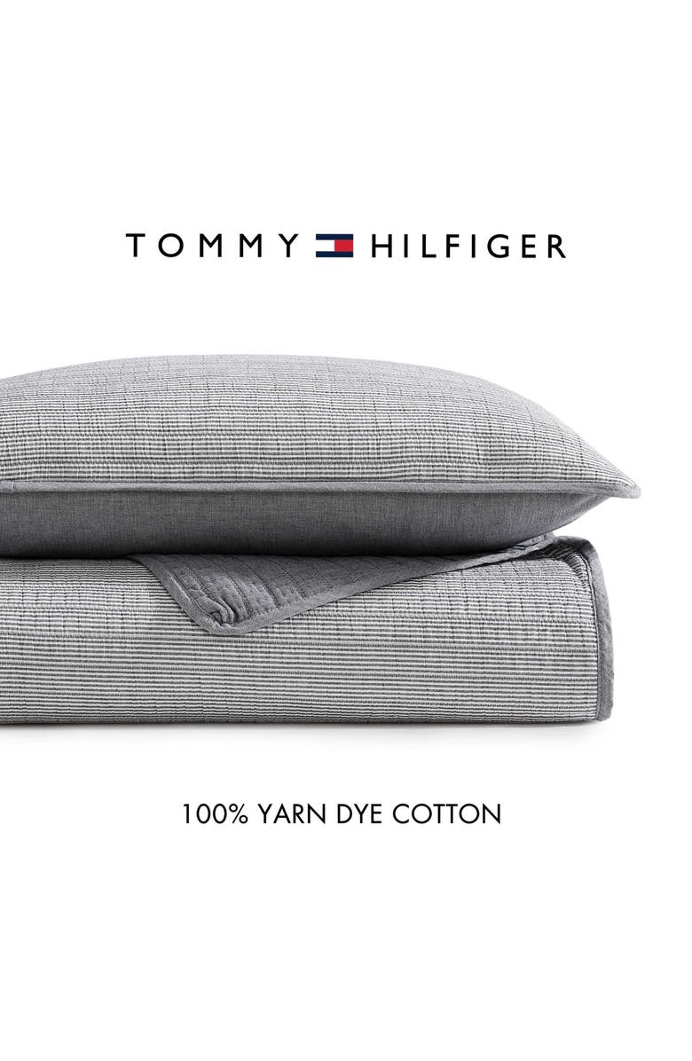 Tommy Hilfiger Ithaca Stripe Quit & Shams Set, Alternate, color, Navy