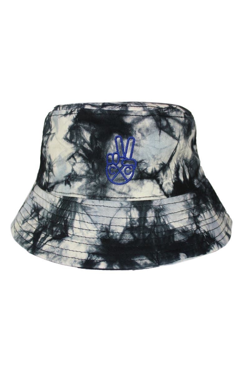 Cross Colours Be Part of the Movement Tie Dye Bucket Hat, Main, color,