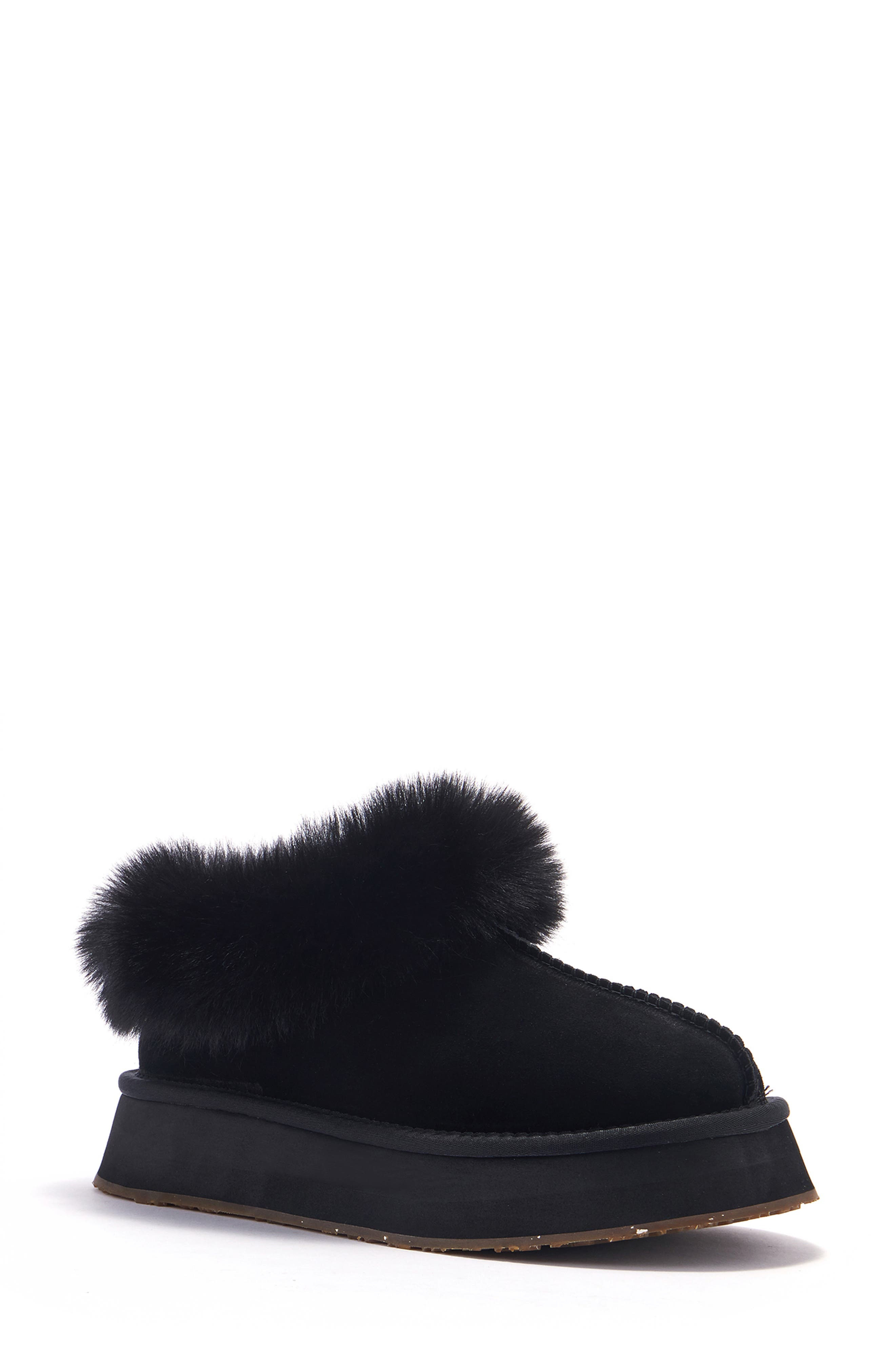 Outback Luxe Geuine Shearling Platform Slipper