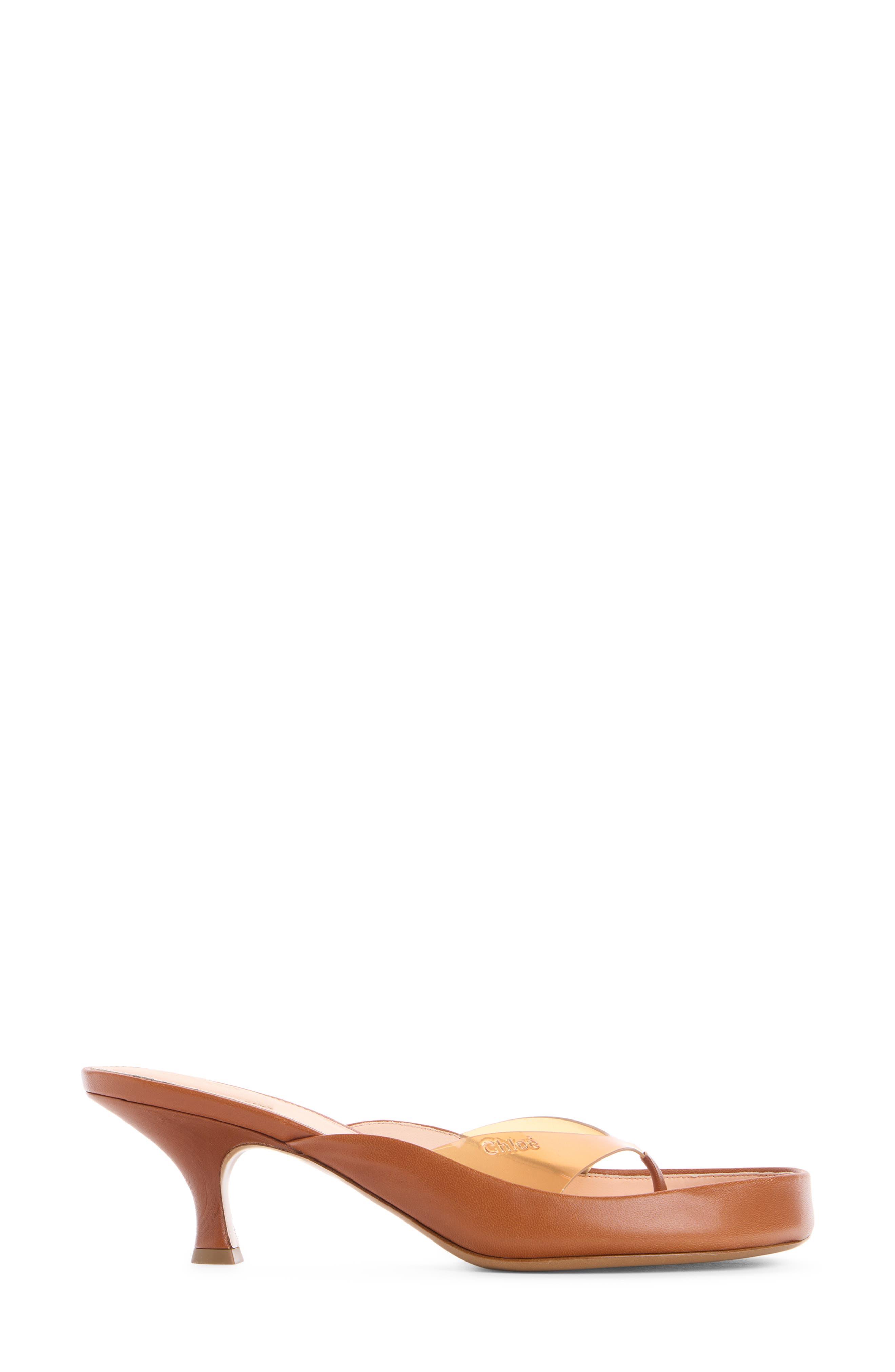 Chloé Junie Kitten Heel Mule, Alternate, color, Terracotta Brown