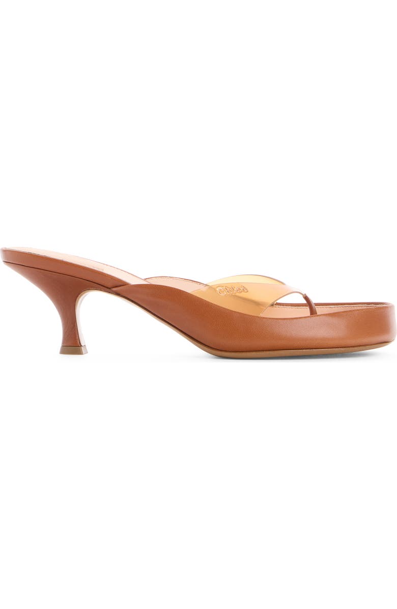 Chloé Junie Kitten Heel Mule, Alternate, color, Terracotta Brown