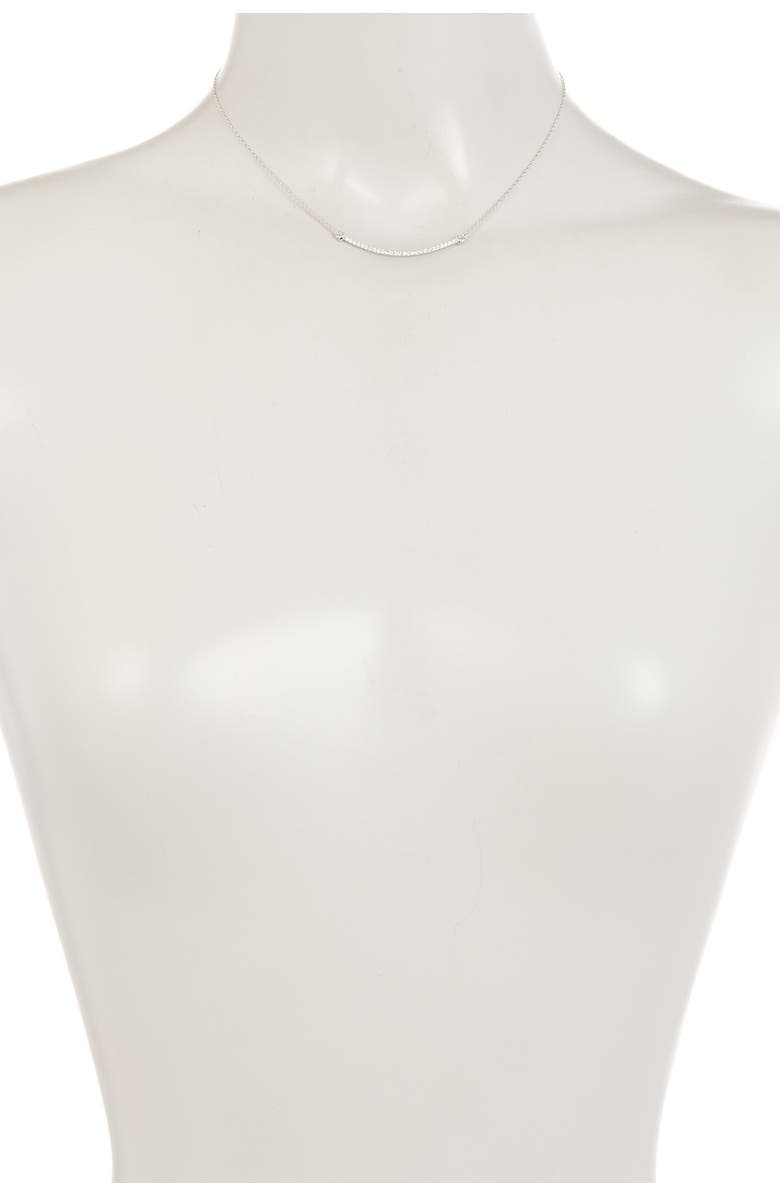 Adornia Mercer White Rhodium Plated Swarovski Crystal Accented Pendant Necklace, Alternate, color,