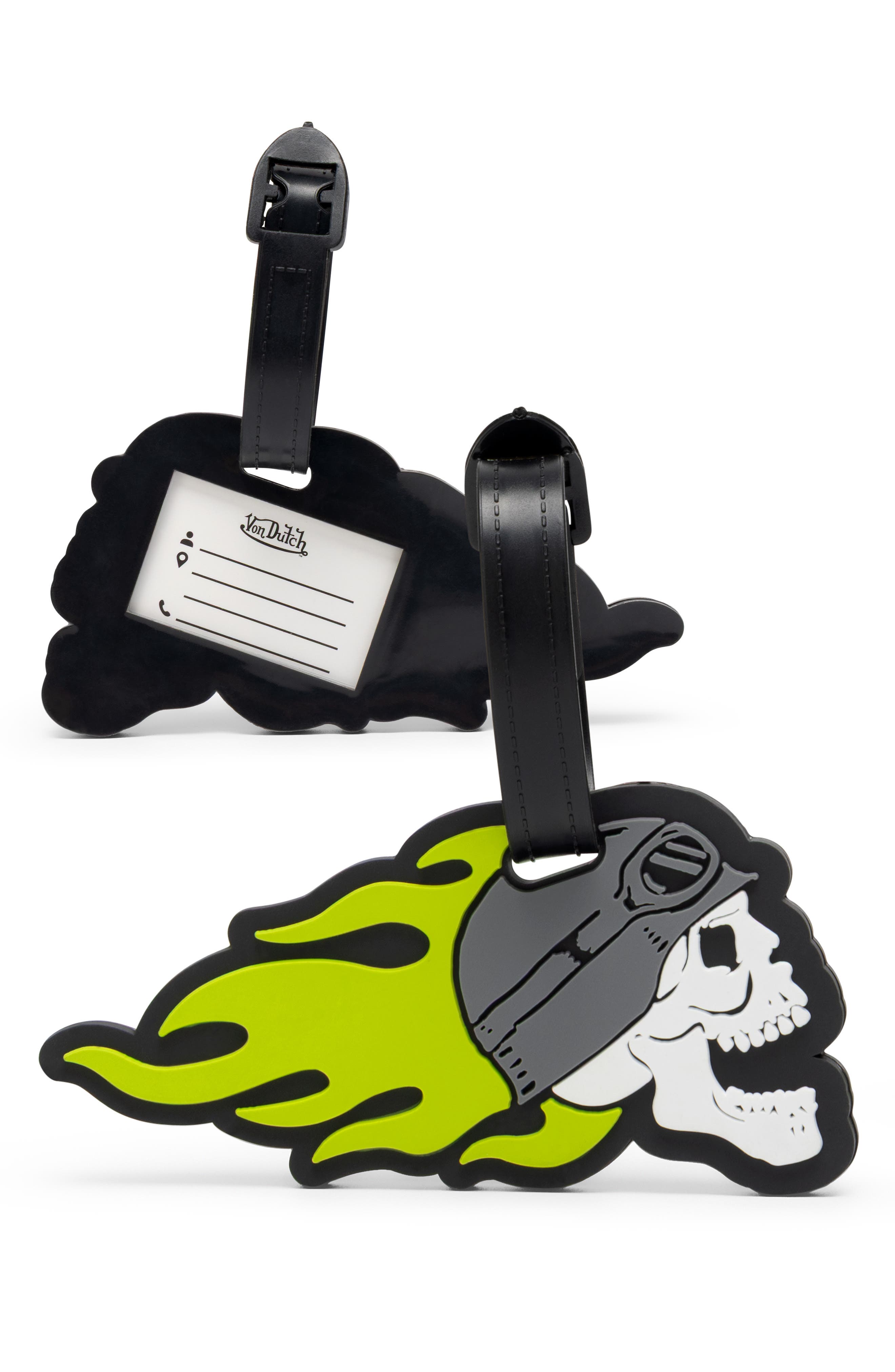 Von Dutch American Heritage 2-Piece Suitcase ID Tag Set with Adjustable Straps, Main, color, American Heritage