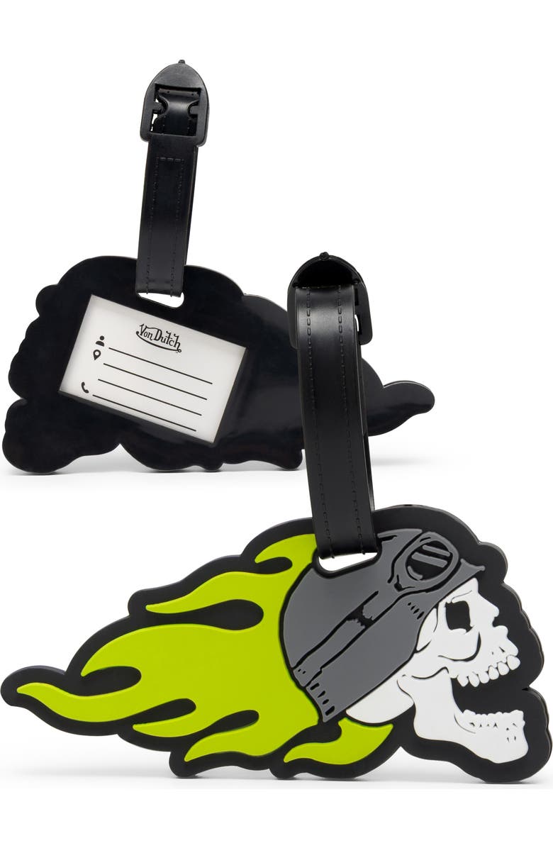 Von Dutch American Heritage 2-Piece Suitcase ID Tag Set with Adjustable Straps, Main, color, American Heritage