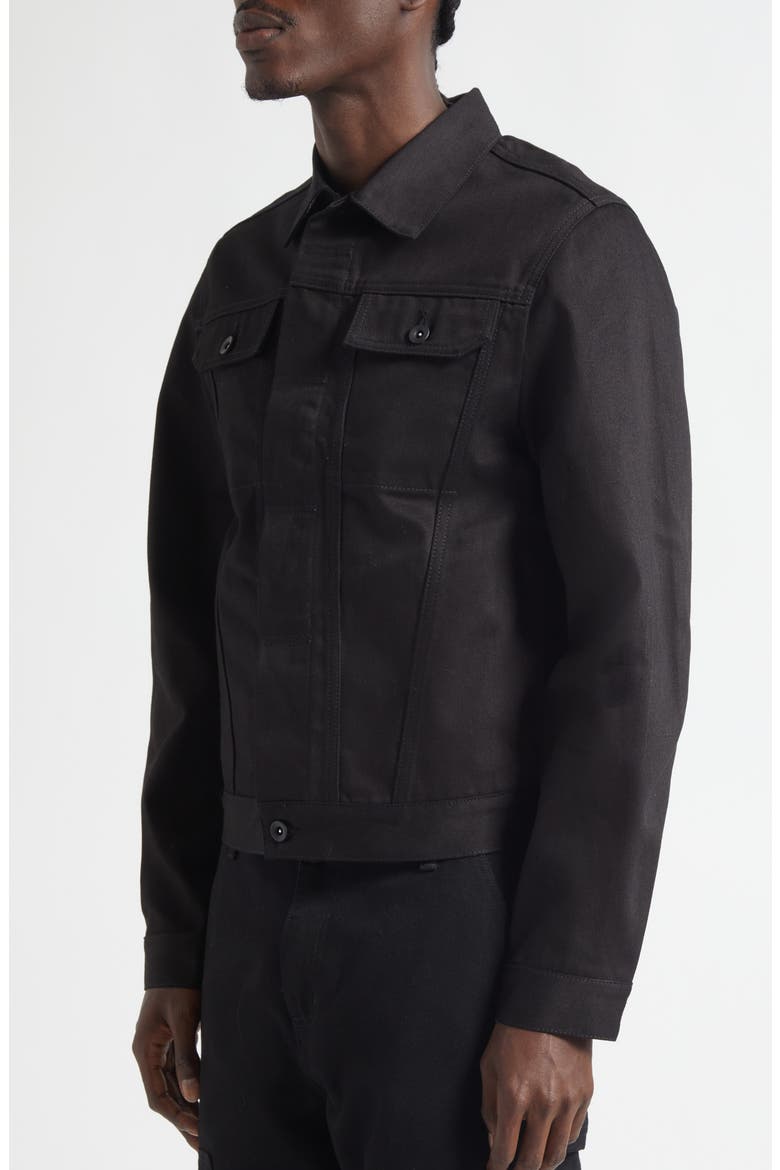 Jacob Taped Type 3 Trucker Jacket, Alternate, color, BLACK/BLACK
