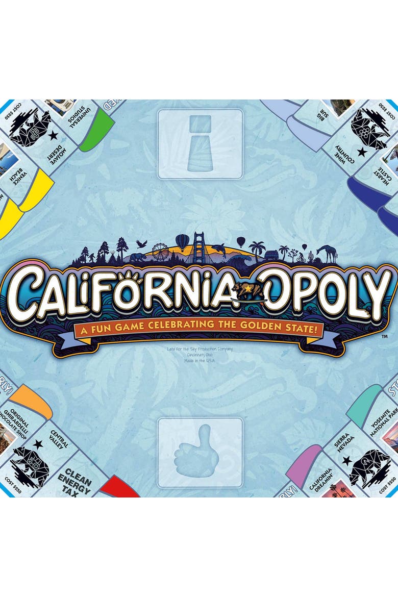 California Opoly Board Game, Alternate, color, Multicolored