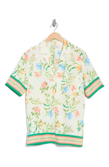 Wayf Scarf Camp Shirt In Vintage Scarf